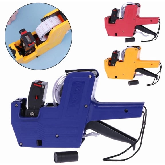 New Price Machine Mx-5500 8 Digits Price Tag Gun + 1Ink For Home Office Blue