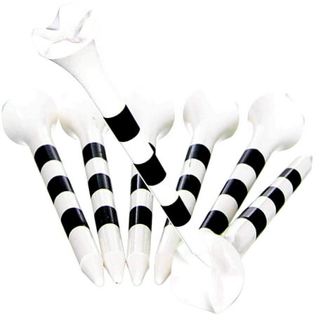 New Pride Evolution 2 3/4" Plastic Golf Tees (100 count) White/Black - Unisex