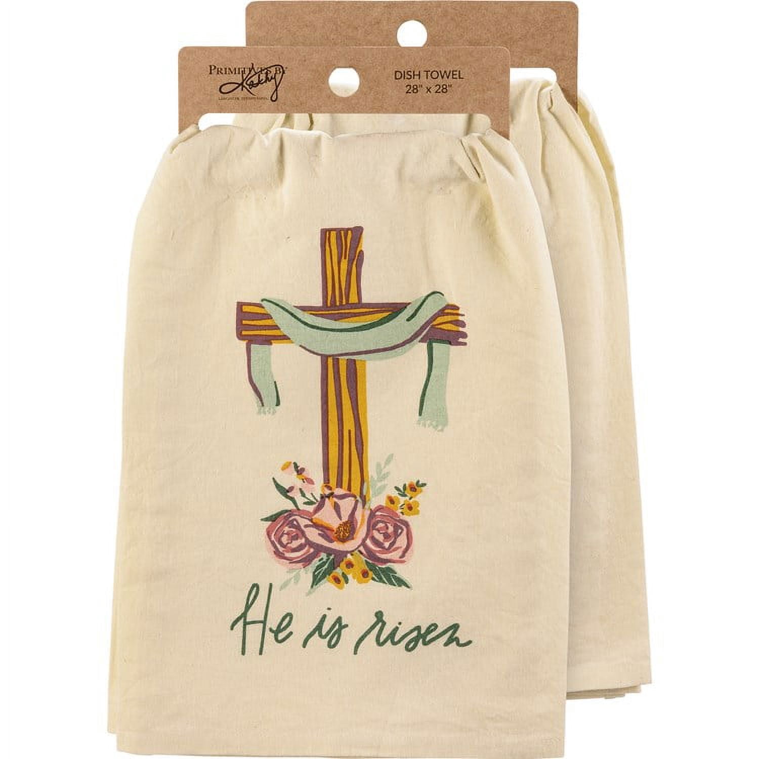 New Primitives by Kathy Easter Kitchen Dish Towel - He Is Risen ...