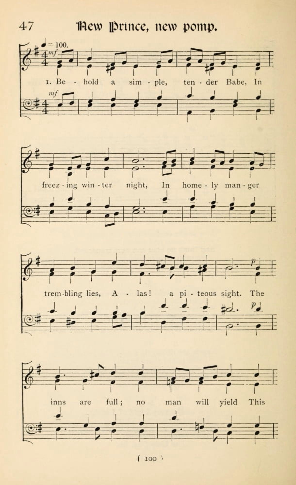 New Prince New Pomp 1 Christmas Carols New & Old 1850 Canvas Art - (18 x 24)