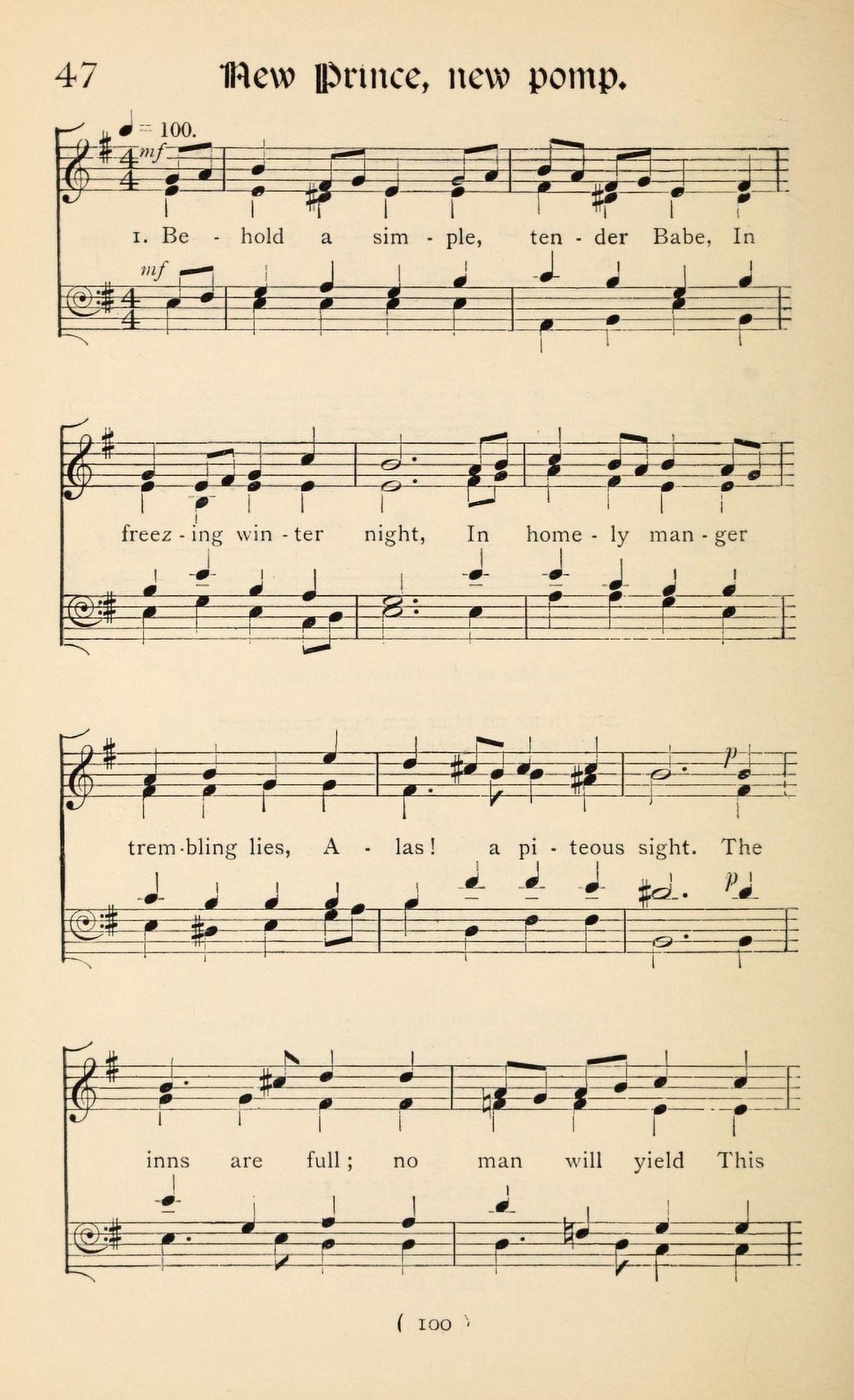 New Prince New Pomp 1 Christmas Carols New & Old 1850 Canvas Art - (24 x 36)