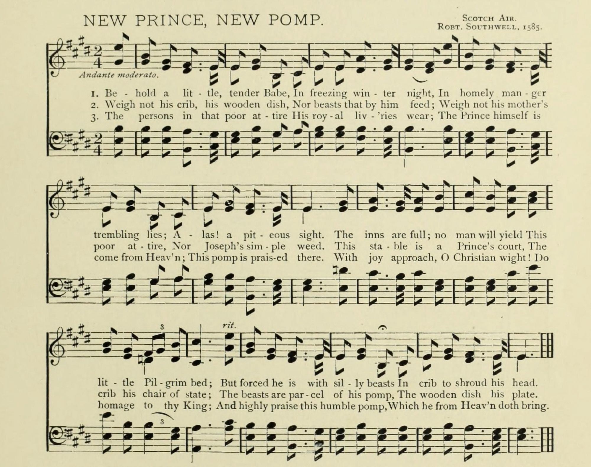 New Prince New Pomp Christmas in Song 1891 Canvas Art - (18 x 24)