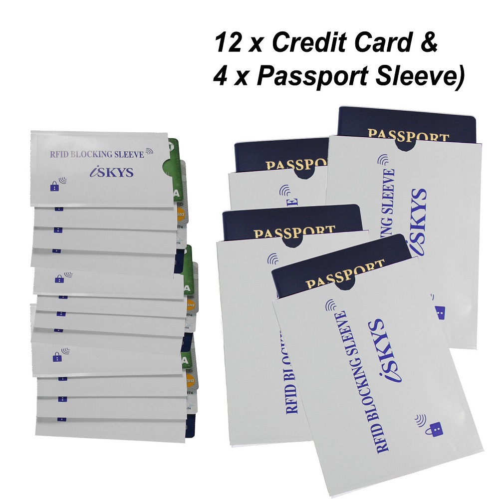 New Pro RFID Blocking Sleeves Credit Card Protector & Passport Identity
