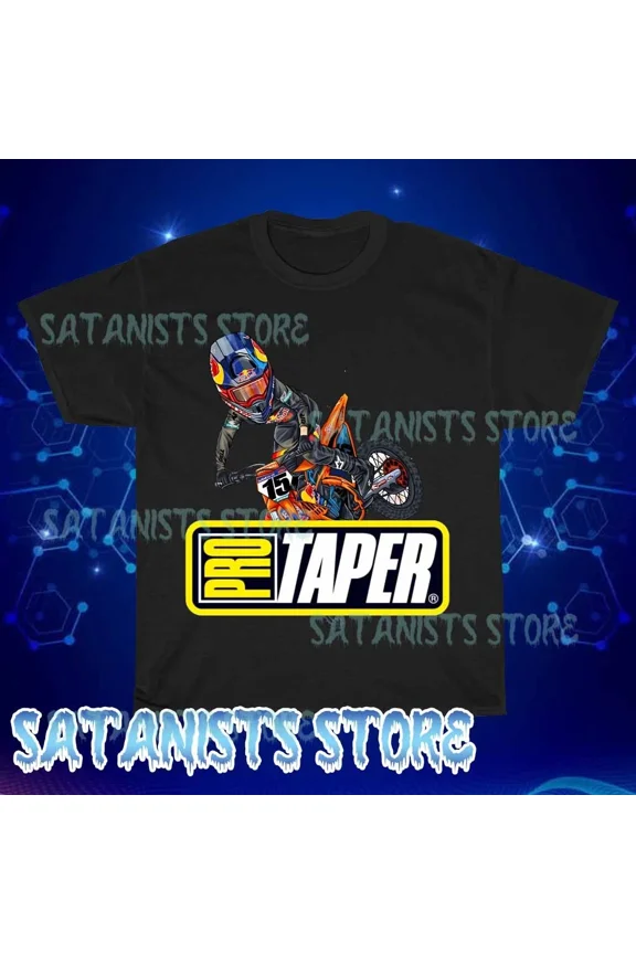 New Pro Taper Motocross Racing Men's Black T-shirt Funny Size S to 5XL