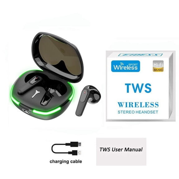 New Pro60 bluetooth headset outdoor sports wireless headset 5.1 with charging compartment touch headset earbuds for IOS Android