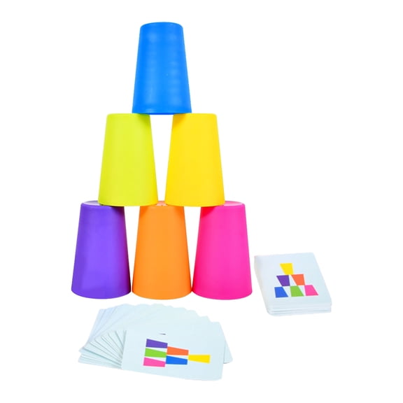 New Product Battles Cups Stacking Cups Game Toy Set Plastic Building Block Set Factory Wholesales Intelligent Sport Game Toys Helps Children Develop Fine Motor Skills Hand - eye Coordination