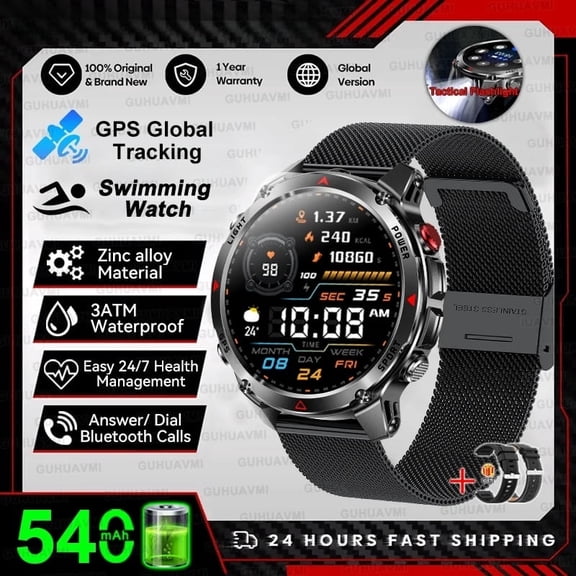 New Professional GPS Sports Smart Watch Outdoor RIDE Run GPS track Swim Watchs Compass Altimeter 3ATM Sports Bracelets Men