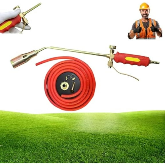New Propane Torch Weed Burner Kit, Protective Method, Copeaccept Torch Weed Burner Kit, For Flame Weeding,Roofing,Ice Snow,Road Marking (1PCS-Torch With 2m Tube)