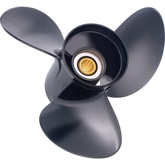 Aluminum Propeller Compatible with 2002-2007 Johnson Evinrude 4-Stroke 15 HP 10-Spline Suzuki DF9.9 DF9.9A 9.25x9