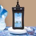 thumbnail image 1 of New Protection Hanging Cover PVC Touch Screen Waterproof Swim Bag Diving Cover Floating Airbag Phone Case BLACK, 1 of 8