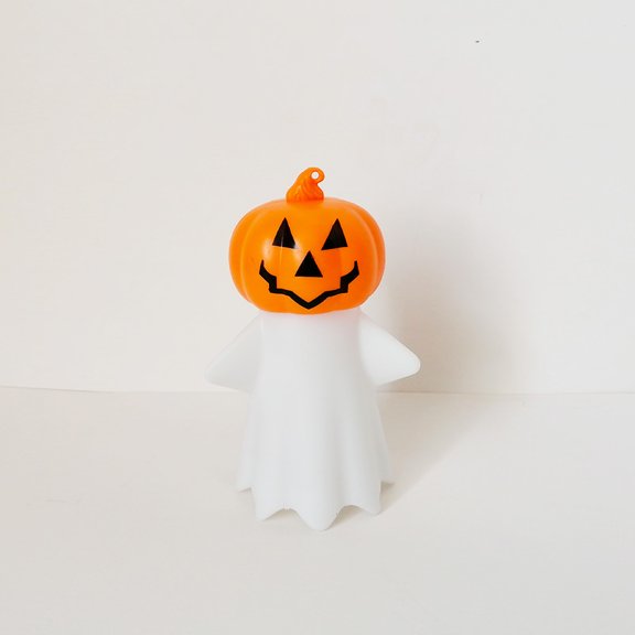 New Pumpkin Decor with LED Candle Light - Festival Night Light Scary Ghost Festival Tabletop Prop for Home Party Scene Setup