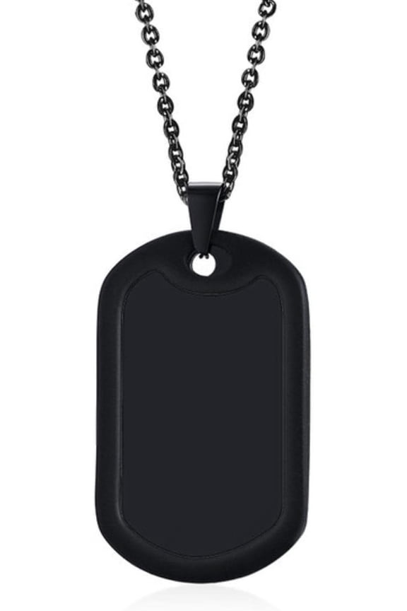New Punk Dog Tags Pendant Necklaces Men Jewelry Gifts Titanium Steel Long Chain Military Army Style