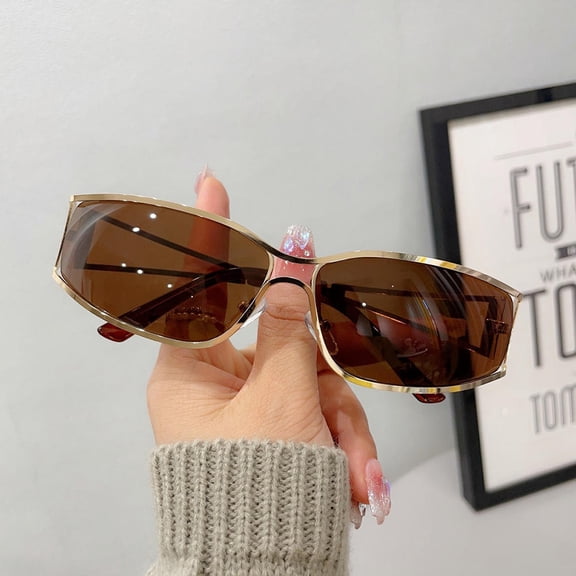 New Punk Motorcycle Goggles Trendy Y2K Women's Sunglasses Fashion Men Sports Driving Sun Glasses Vintage UV400 Riding Shades