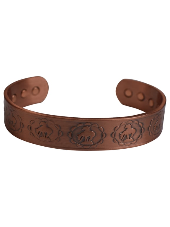 New Pure Copper Magnetic Double Horse Logo Bracelet for Relieving Pain