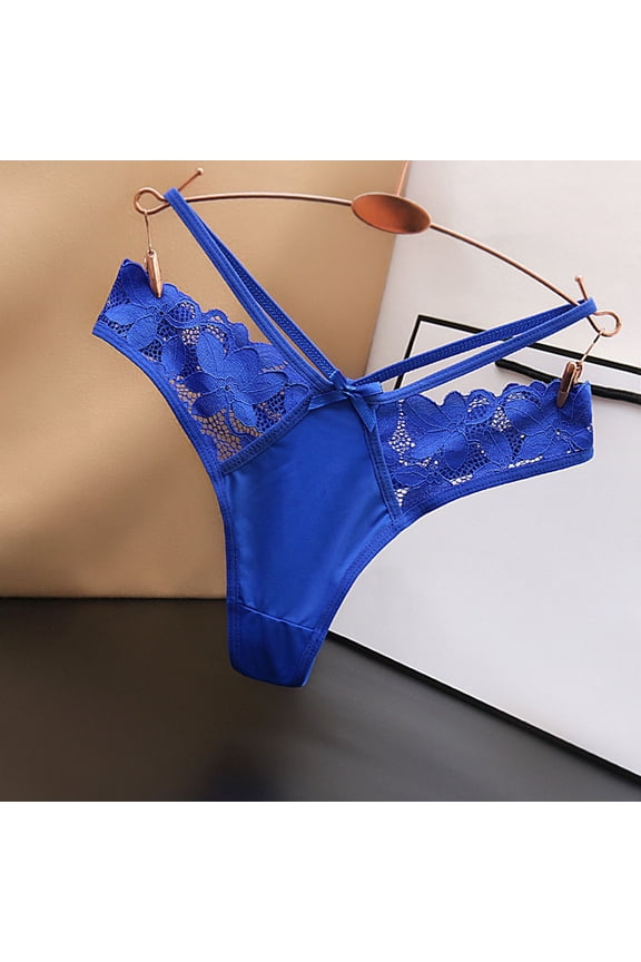 New Pure Lace Transparent Underwear For Girls Low Waist Seamless Hollow Thin Straps Crotch Japanese T String T Pants Padded Underwear for Women Lace Thongs for Women Variety Pack Couples Underwear