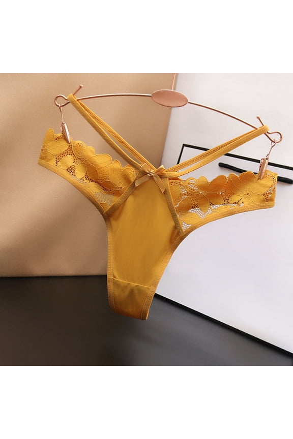 New Pure Lace Transparent Underwear For Girls Low Waist Seamless Hollow Thin Straps Crotch Japanese T String T Pants Womens Cute Underwear Variety Pack Waist Trainer Womens Underwear Ladies Panties