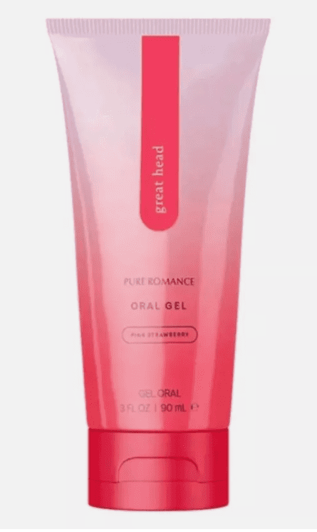 New Pure Romance-GREAT HEAD- Oral Gel Pink Strawberry