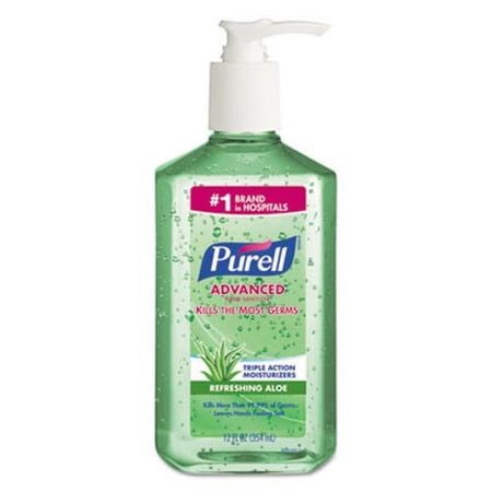 New Purell Instant Hand Sanitizer with Aloe, 12-oz. Pump Bottle , Each