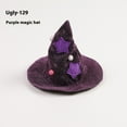 thumbnail image 1 of New Purple Halloween Pet Costume Witch Cape Hat for Cats Dogs Easter Holiday Cloak, 1 of 12