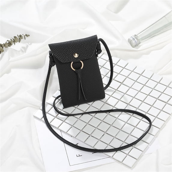 New Purse PU Wallet Handbag Shoulder Bags Messenger bag Mini Key Case BLACK