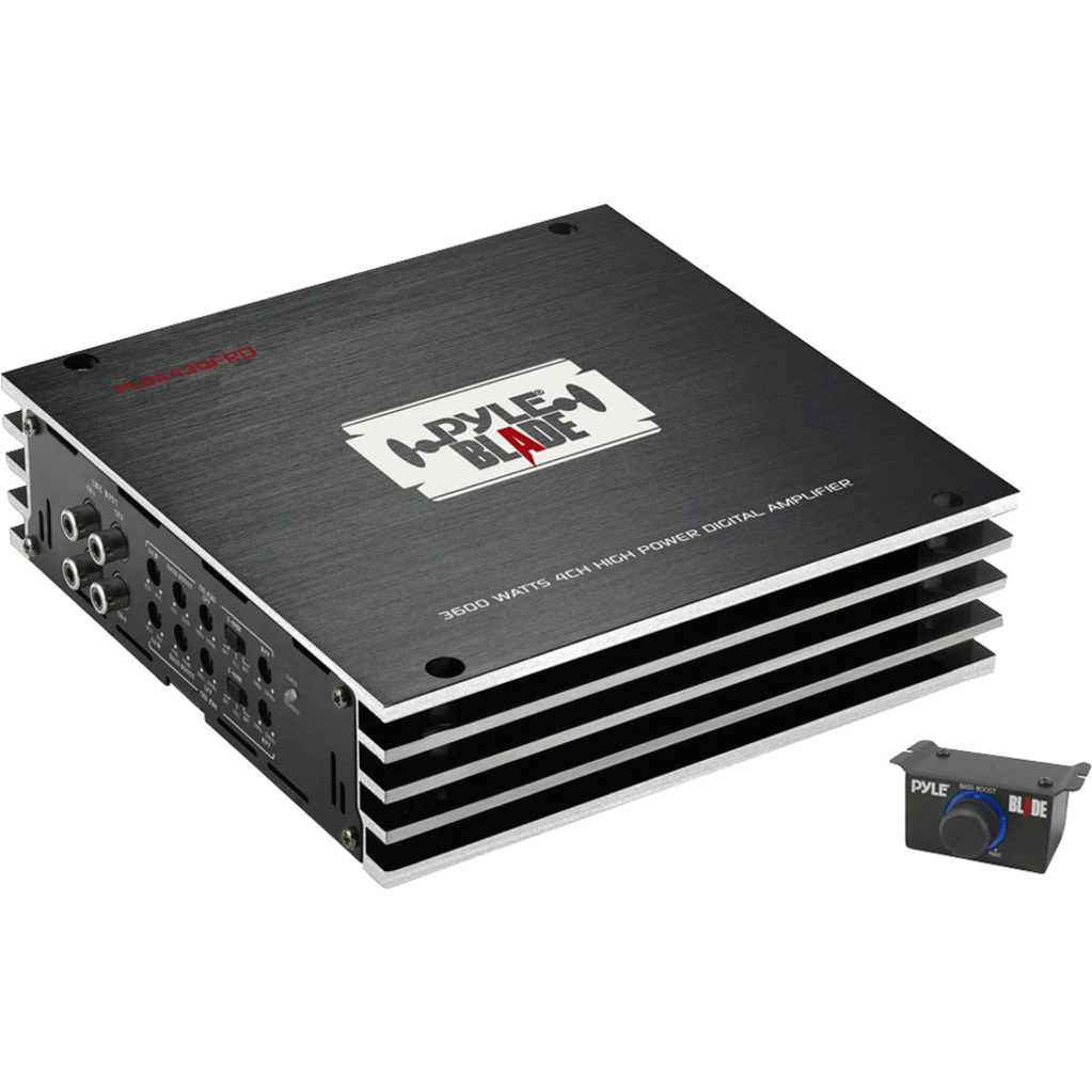 New Pyle PLBA430FRD 4 Channel 3600 Watt Car Audio Amplifier Power Amp