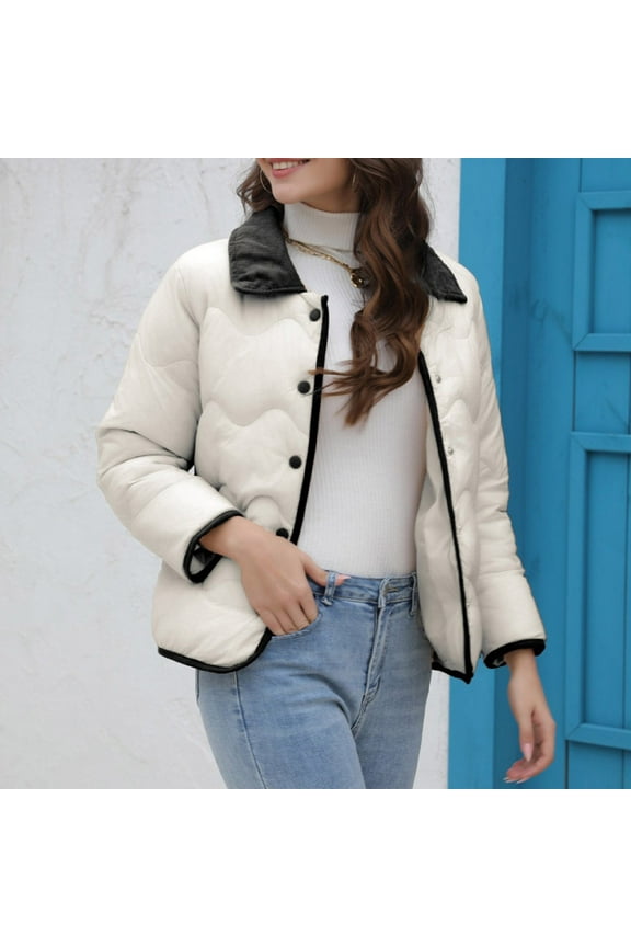 New Quilted Lightweight Padded Clothing Fashion Women's Small Fragrant Wind Coat down Jacket Women with Hood Olive Coats Yak down Jacket Synthetic down Jacket Ladies Heavy Womens Lightweight Women's