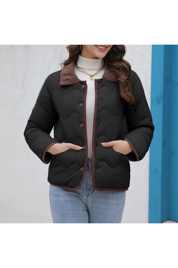 New Quilted Lightweight Padded Clothing Fashion Women's Small Fragrant Wind Coat down Jacket Women with Hood Olive Coats Yak down Jacket Synthetic down Jacket Ladies Heavy Womens Lightweight Women's