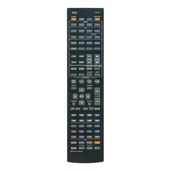 New RAV334-WT92700 Replace Remote Control compatible with Yamaha RAV334-WT92700 Control Remote HTR-5063 RX-V467 RX-V567BL YHT-593 YHT-693 YHT-893 HTR-5063