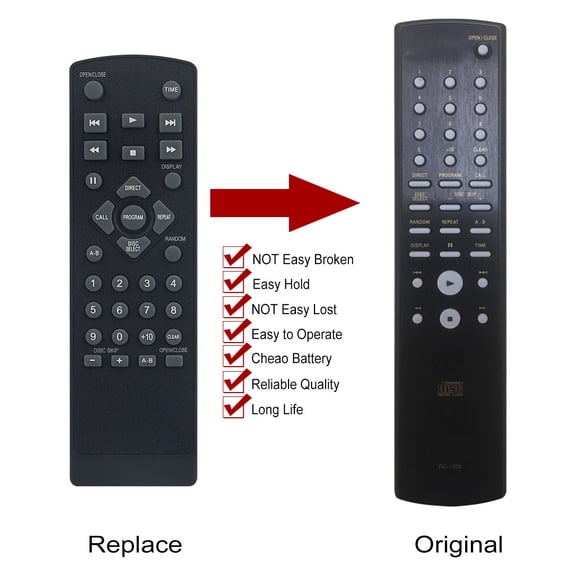 New RC-1033 replace remote control fit for DENON CD Player DCM-390 DCM-27
