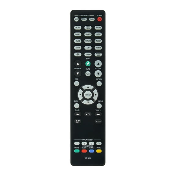 New RC-1252 Replace Remote Control Fits for Denon AV Receiver AVR-X4800H AVRX4800H