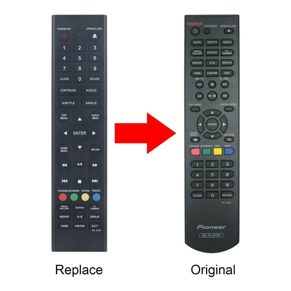 New RC-2422 Remote Control for Pioneer DVD PlayerBDP-150 BDP-150-K BDP-150-S BDP-160-K BDP-160-S