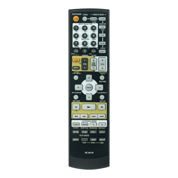 New RC-651M Replace Remote Control compatible with ONKYO RC-647M RC-649M RC-651M RC-668M RC-728M