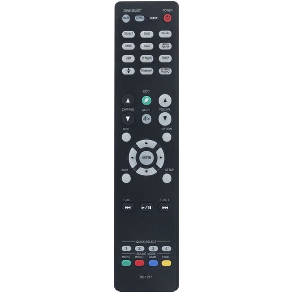 New RC1217 RC-1217 Replacement Remote Control for Denon AV Receiver AVR-X1500H AVR-S750H AVR-X1400H
