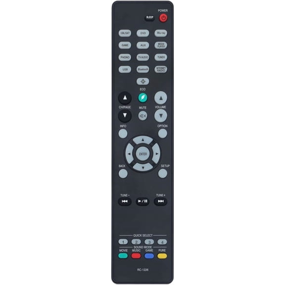 New RC1226 RC-1226 Replacement Remote Control for Denon AV Receiver AVR-S750H AVR-S640H AVR-S650H AVR-X1600H