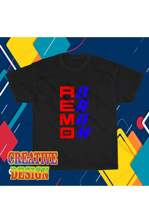 New REMO Drums Equipment Logo (2)T-Shirt Funny Size S to 5XL
