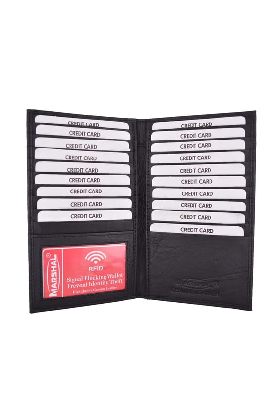 New RFID Blocking Premium Genuine Crocodile Pattern Leather Bifold Credit Card ID Holder RFIDP1529CR (C)