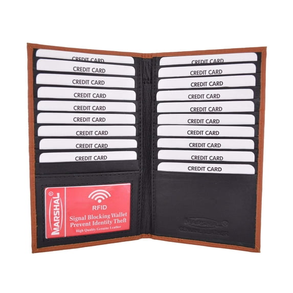 New RFID Blocking Premium Genuine Crocodile Pattern Leather Bifold Credit Card ID Holder RFIDP1529CR (C)
