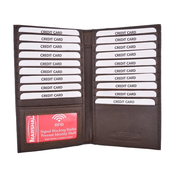 New RFID Blocking Premium Genuine Crocodile Pattern Leather Bifold Credit Card ID Holder RFIDP1529CR (C)