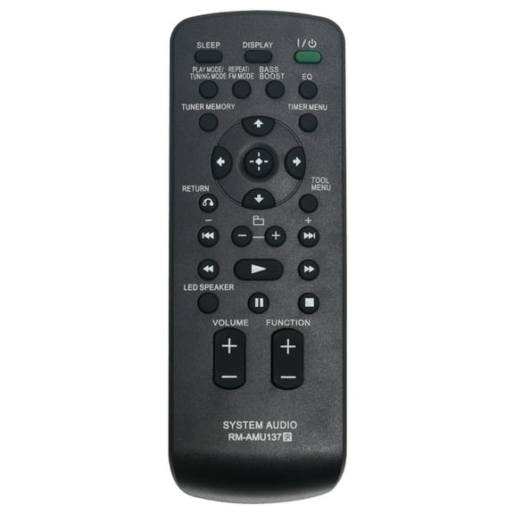New RM-AMU137 Replace Remote Control for Sony Audio Stereo CMT-HX70BTR CMT-LX30iR CMT-FX300i CMT-HX35R