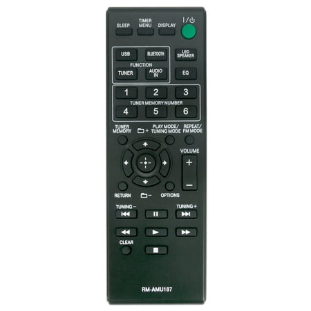 New RM-AMU187 Replace Remote Control for Sony Hi-Fi Shelf System GTK-N1BT