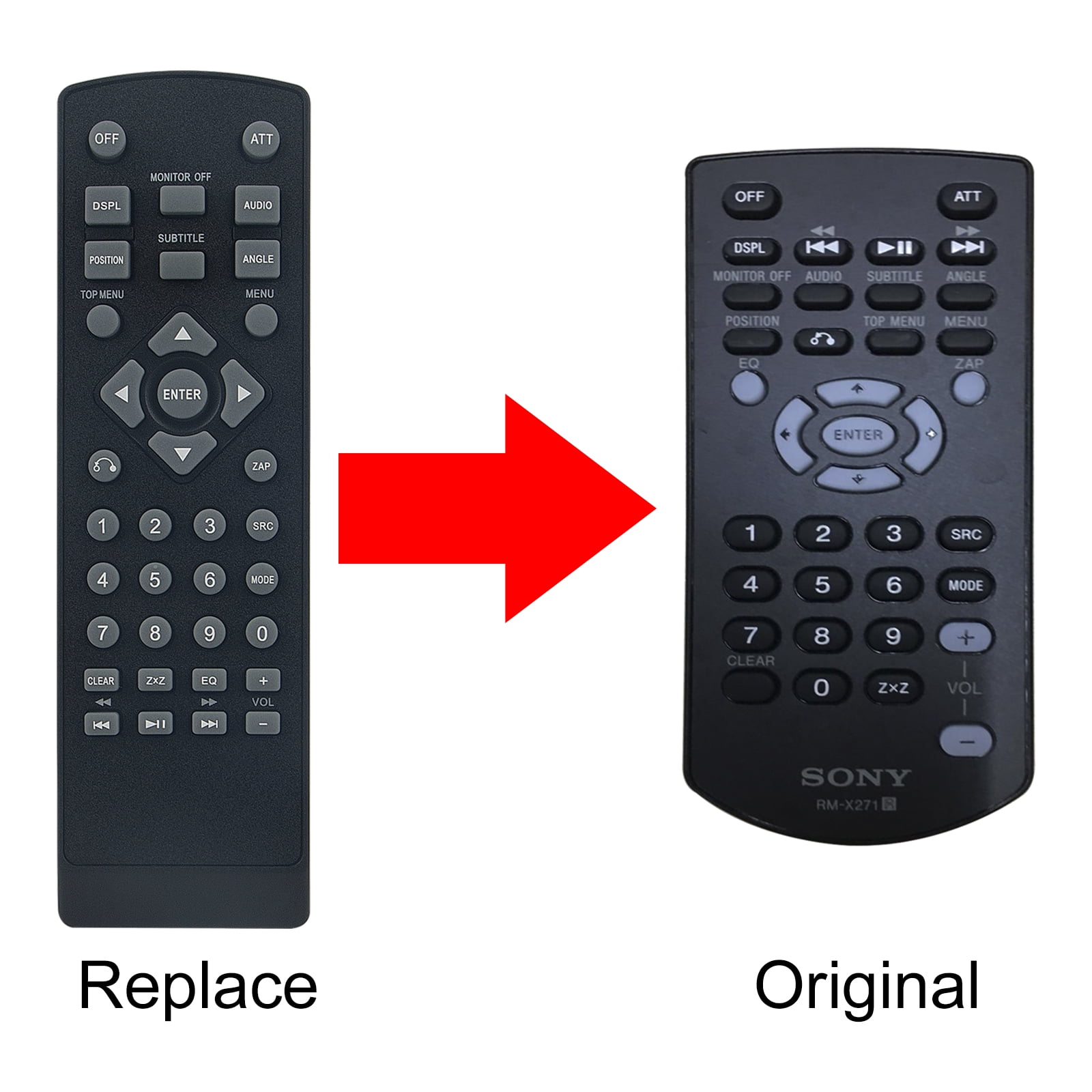 New RM X271 Replace remote control fit for SONY Car Stereo XAV 601BT XAV 602BT XAV 612BT XAV 701BT XAV 701HD XAV 712BT XAV 712HD XAV 741 XAV 742