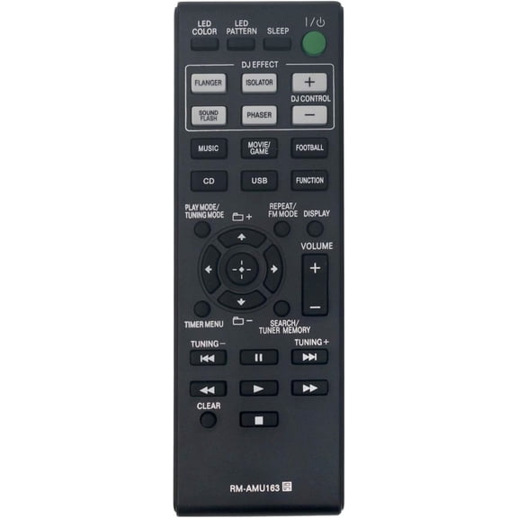 New RMAMU163 Replacement Remote Control RM-AMU163 for Home Audio System LBT-GPX77 SHAKE-5 MHC-GPX88