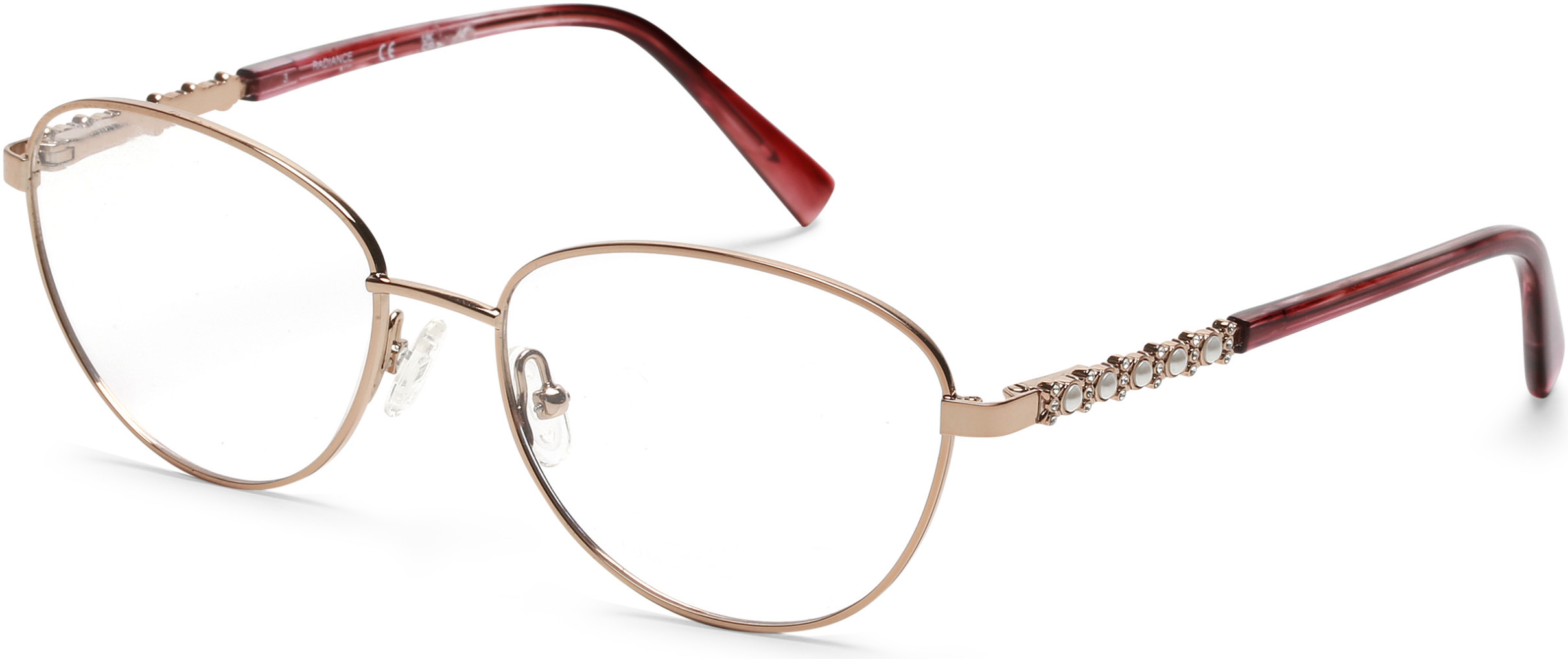 New Radiance by Viva VV-8025 028 Shiny Rose Gold Eyeglasses 53/18/140 New Radiance by Viva VV-8026 028 Shiny Rose Gold Eyeglasses  main image 2