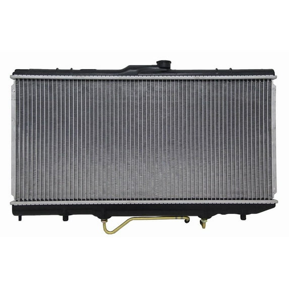 Radiator Compatible with 1990-1993 Toyota Celica ST 1.6L L4 Coupe Hatchback Automatic Transmission Downflow 26mm PA Aluminum Core Concentric TOC Plastic Tanks New Replaces 1640016340