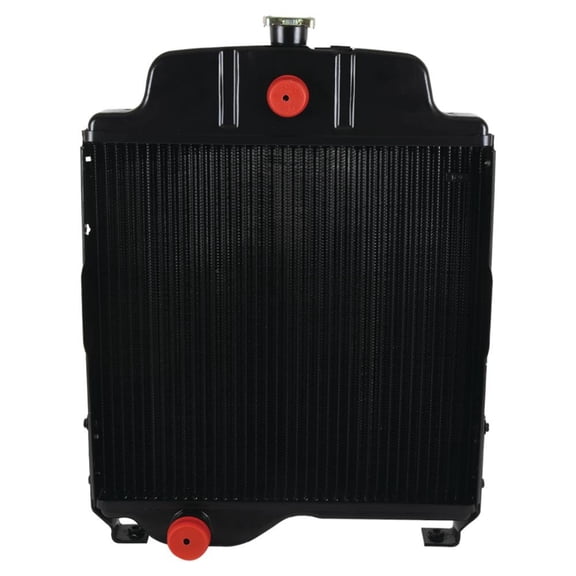 Radiator Compatible with John Deere 820 920 1020 1120 1030 1035 1630VU 1635EV 300 301 Utility Tractor SN 75429 and Earlier AT20797 2-Cyl 4-Row Copper Core Brass Tanks 8 FPI Cap Included