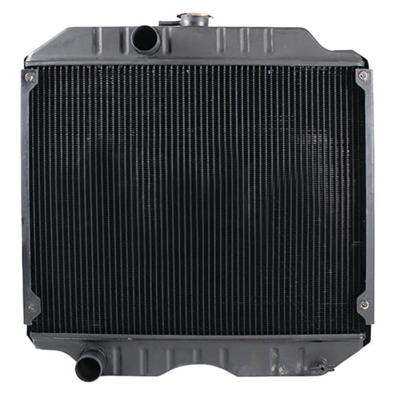 Radiator Compatible with 1992-2001 John Deere 5200 5300 5300N Tractor 41-50 PTO HP 2.9L 179 CID 3-Cyl Turbocharged Diesel 1992-1997 4-Row Copper Core Brass Tanks 9 FPI 21 lb Cap