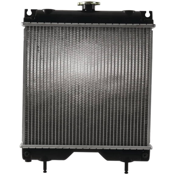 Radiator Compatible with Kubota BX2200D BX2230D BX22D BX23D 22HP D905 D722 3-Cylinder 0.9L 0.7L Diesel Sub Compact Tractor Aluminum Core 2-Row 11 FPI Pressure Cap Replaces K2561-85210