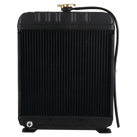 Radiator Compatible with Kubota L245DT L245F L245H 25 HP D1101-A 3-Cylinder 1.1L Diesel Compact Tractor 2-Row Copper Brass Core Pressure Cap 13 Inch Core Height Replaces 15201-72060