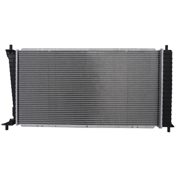 Radiator Compatible with 1997 1998 Ford F-150 4.2L V6 Standard Extended Cab Crossflow 26mm Core Plastic Aluminum with Plated Transmission Oil Cooler New Replaces F75H8005DB F75Z8005DB