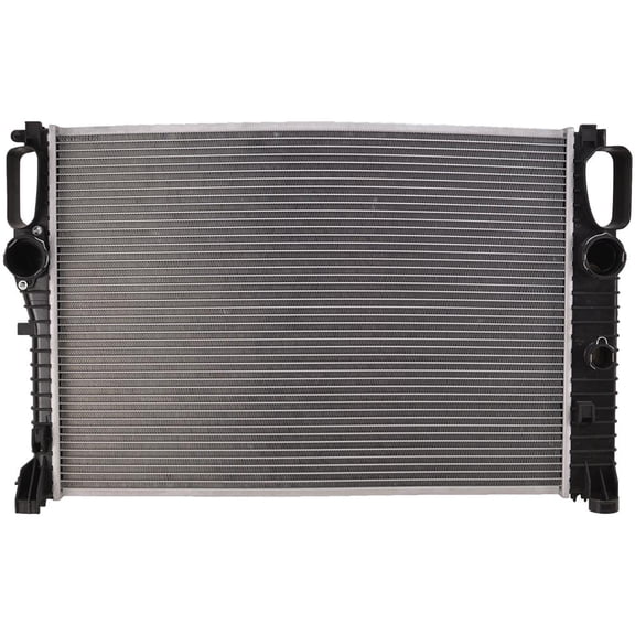 Radiator Compatible with 2003-2006 Mercedes-Benz E500 5.0L V8 Sedan 4Matic Crossflow 32mm Aluminum Core Plastic Tank OEM Replacement Direct Fit Bolt On New Replaces 2115003102